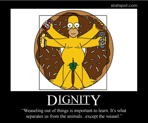 Homer Simpson Motivational Poster Dignity