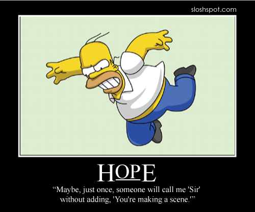 Homer Simpson Motivational Poster Hope