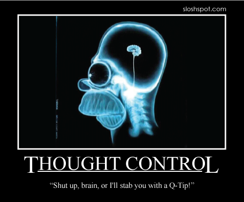 Homer Simpson Motivational Poster Thought Control