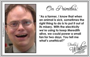 Dwight Schrute on Priorities