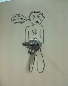 Bathroom Graffiti - Not Impressed