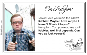 Trailer Park Boys' Bubbles on Religion