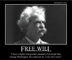 Mark Twain on Free Will