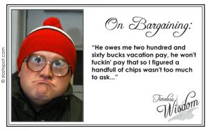 Trailer Park Boys' Bubbles on Bargaining