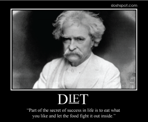 Mark Twain on Free Diet