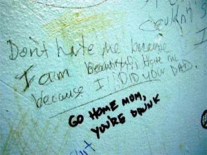 Bathroom Graffiti - Go Home Mom, You're Drunk