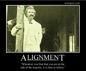 Mark Twain on Alignment