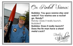 Trailer Park Boys' Bubbles on Rocket Science
