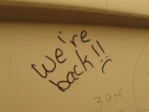 Bathroom Graffiti - We're Back
