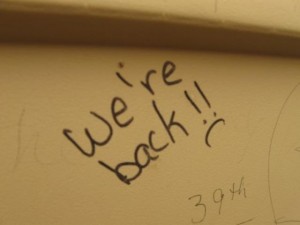 Bathroom Graffiti - We're Back