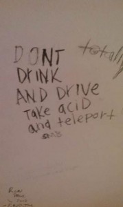 Bathroom Graffiti - Take Acid And Teleport