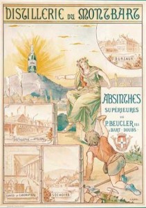 Absinthe Poster - Distillerie Du Monrtbart